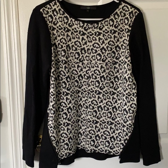Tibi Leopard print Sweatshirt with side Zips - Picture 9 of 9